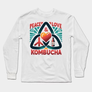 Peace, Love, Kombucha Long Sleeve T-Shirt